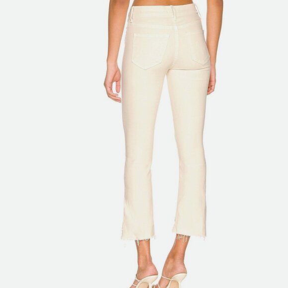 Mother The Insider Crop Step Fray in Chalk It Up Ivory Size 27 - Picture 4 of 13